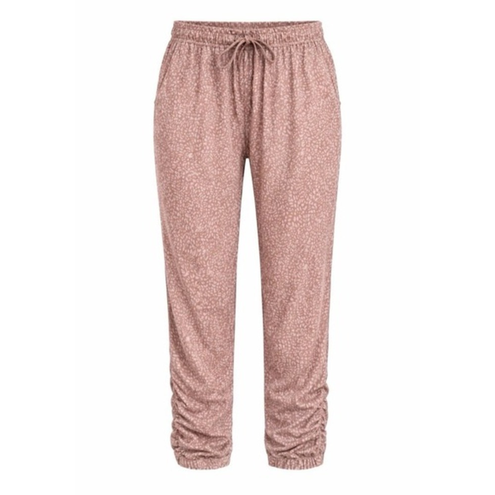 Thread + Supply XS Pants Mauve Pink Leopard‎ Animal Print Pull On Pockets Rayon